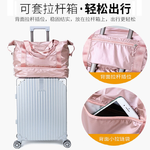 Bofen Travel Bag Wet and Dry Separation Waterproof Gym Bag Luggage Bag Outdoor Light Storage Bag Fashion Rose Pink