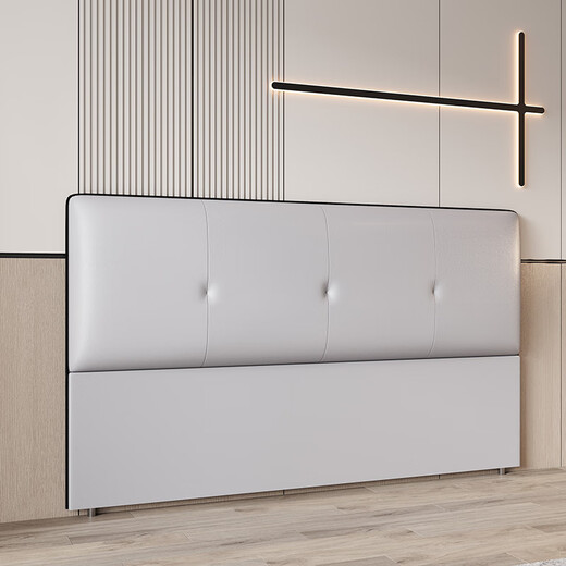 
Zhu Yun Quanyou Home Furnishing Single-Purchase Floor-standing Headboard Modern Simple Solid Wood Home Bedding Headboard can be customized with a technological fabric Fresh 0.8 meters 702 white microfiber leather fabric