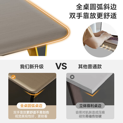 Wolin Light Luxury Desk Modern Simple Office Boss Desk Supervisor Desk Designer New Chinese Style Manager Desk 1.75 Meter Boss Desk Vice Cabinets Can Be Installed Left and Right