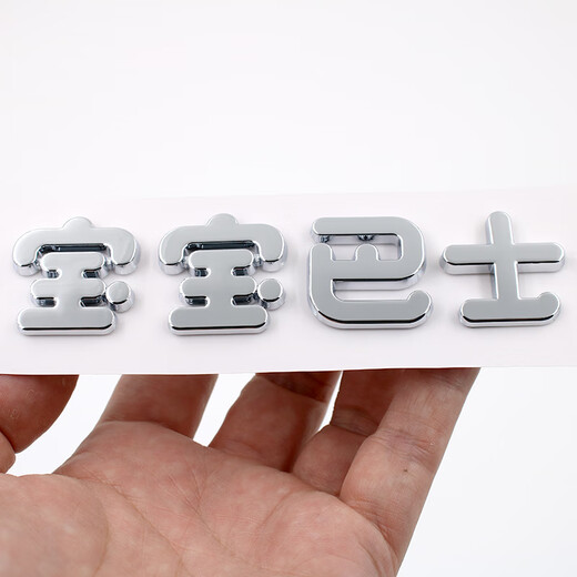 Shantou Lincun car logo sticker win car logo 3D three-dimensional personalized car sticker baby bus body text creative electric car Chinese characters 3D three-dimensional baby bus bright silver
