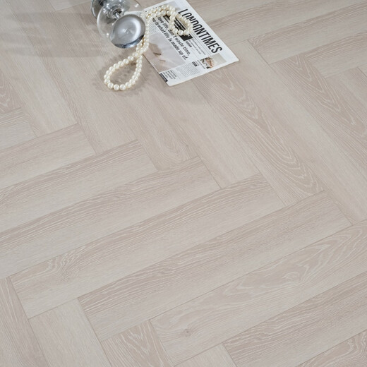 Ougejia Neue Dreischicht-Creme-Stil-Fischgräten-Paarth-14-mm-Porzellan-Fußböden im Haushalt umweltfreundliche wasserdichte Fußbodenheizung kann mit Paketen 9902-HERRINGBONE Porzellan installiert werden