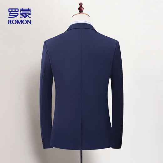 Luo Meng suit suit men's professional formal wear business groomsmen groom wedding dress men's ZH2319 blue 175