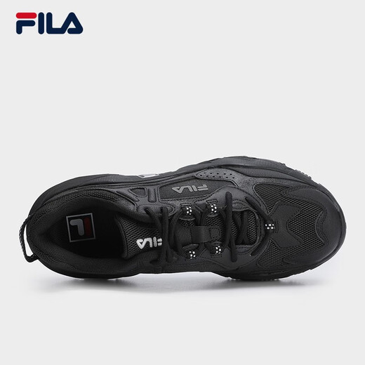 斐乐（FILA）官方掠夺者2男鞋跑步鞋网面鞋老爹鞋运动休闲鞋 黑/锻铁-BF 42