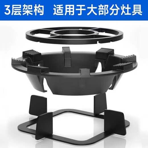 Suitable for boss gas stoves, fire gathering windshield, gas stove energy-saving ring, stove top, household anti-slip bracket, milk pot holder 4 claws + milk pot holder 1 set - double anti-skid