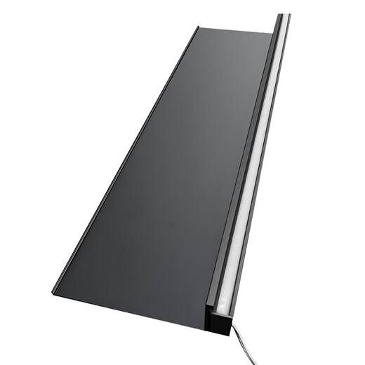 Panxudou aluminum alloy LED light-emitting shelf partition wall wall one-word rechargeable storage display shelf bookshelf matte black 40 cm