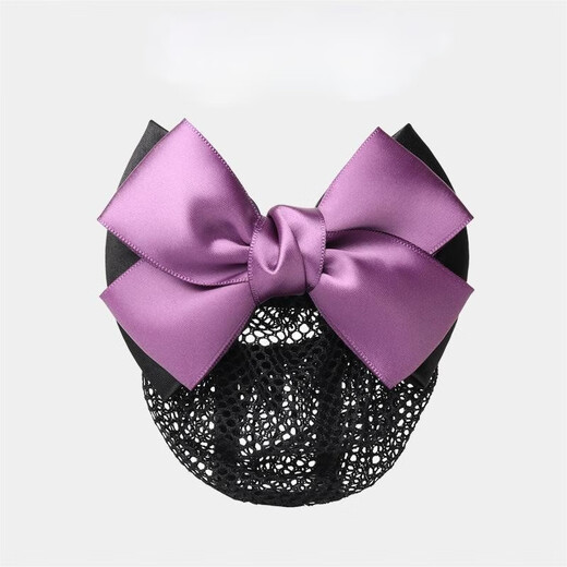 SHANGGE Professional Hair Disk Hair Net Bow Tiara Flight Attendant Nurse Employee Flower Hair Girl 2025 Premium Style Hair Net Blue Fine Mesh 1 Piece