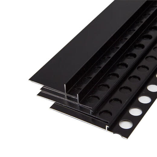 FACEMINI FN-684 5厘墙板踢脚线免开槽内嵌铝合金地脚线 4mm隐形踢脚线7551 哑黑色2.5米