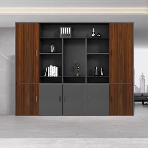 GEZHIMU President Office Furniture Manager Boss Office Desk and Chair Combination Simple Modern High-end Light Luxury Executive Table Table and Chair Walnut Color 2 Meter Desk + Boss Chair