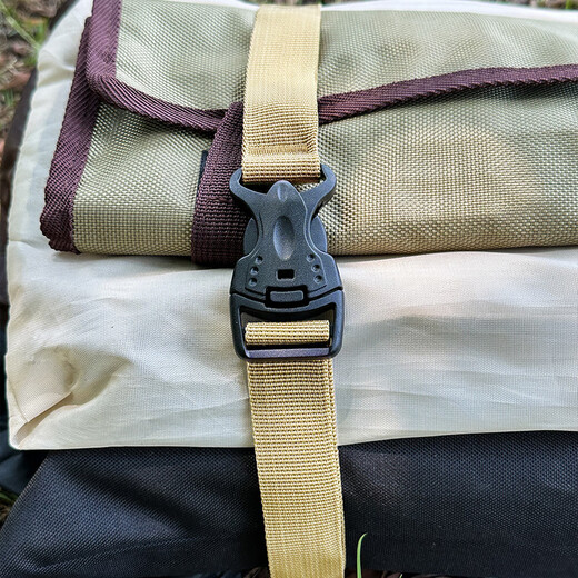 Kunsui Outdoor-Bündelhalle, Camping-Koffer-Gurte, Zelte, Rucksäcke, Schlafsäcke, Frachtfixierungen und Anziehen der Krawatte [Khaki] Multifunktionale Griffgurte (2 Stücke)