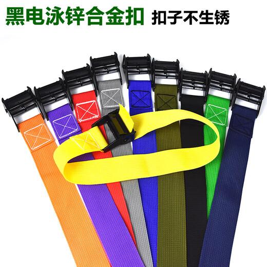 Xinghong Xia strap fixation, tightening buckle, motorcycle, wear-resistant, car tightening, truck tightening rope, cargo bundler, trailer, aircraft, next day delivery, black zinc alloy buckle 3.8cm*2 meters long (1 piece)