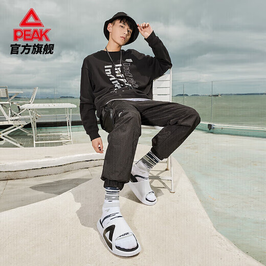 Peak style extreme slippers men couple summer sandals sports non-slip beach shoes women's shit feel casual shoes E92037L