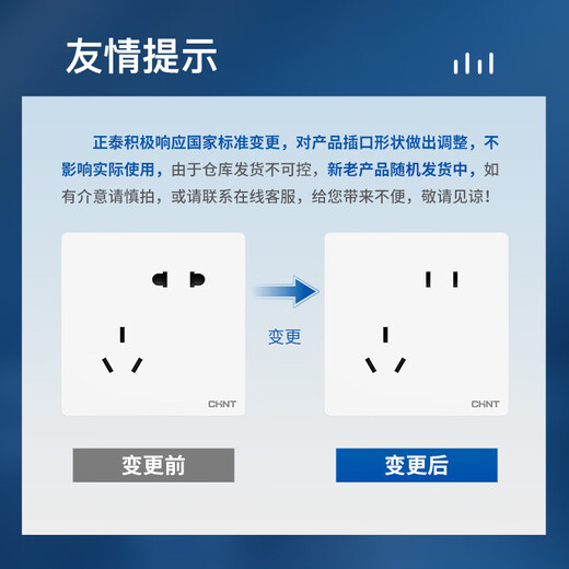 正泰（CHNT）开关插座2L金 内置钢翼家用86型暗装 墙面电源空调插座五孔大板 【热销】斜五孔十只装