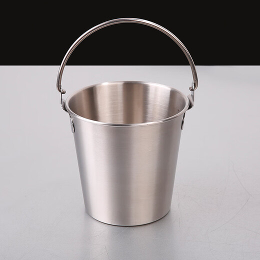 DELE 304 stainless steel ice bucket bar snack bucket French fries fried chicken food bucket fried food container portable ice bucket 304 food grade snack bucket