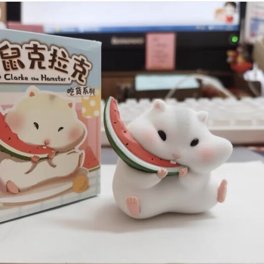 仓鼠克拉克吃货系列盲盒可爱网红小公仔车载桌面摆件生日礼物 随机一个盲盒 10厘米以下