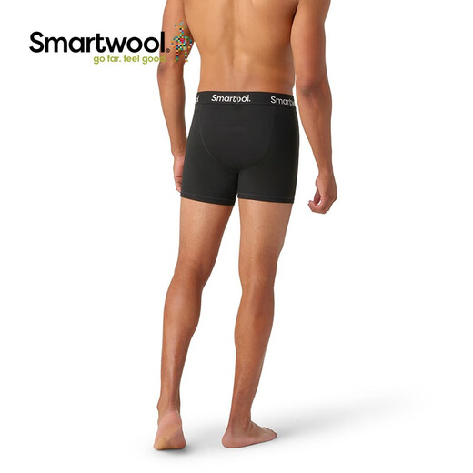 SMARTWOOLSmartwool男士运动贴身内裤休闲美利奴四角裤吸湿排汗防臭6996 黑色001 S