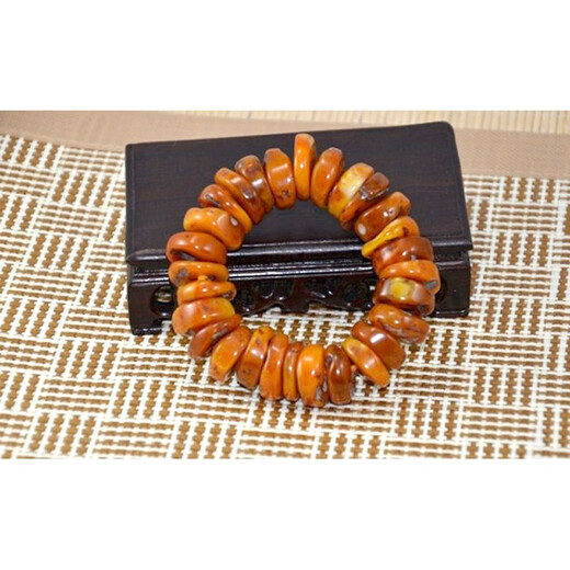 DR-FLVVS Fat Donglai's same style beeswax bracelet amber bracelet old rough stone abacus beads men's bracelet