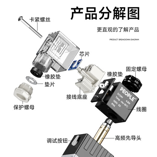 People's solenoid valve 4V210-08 DC24V solenoid control valve air valve two-position five-way reversing valve pure copper coil