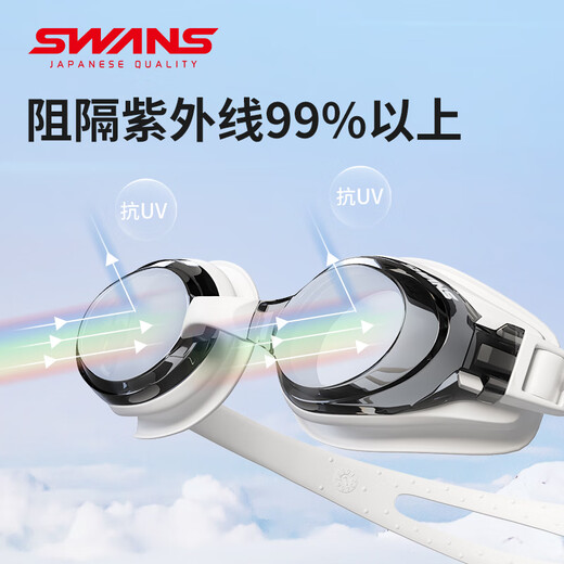 SWANS泳镜女进口防水防雾高清泳帽套装近视游泳眼镜潜水装备樱花平光
