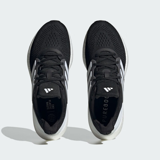阿迪达斯 （adidas）跑步鞋男鞋2025新款夏季PUREBOOST 23减震运动鞋透气低帮休闲鞋 IF4839黑白 44