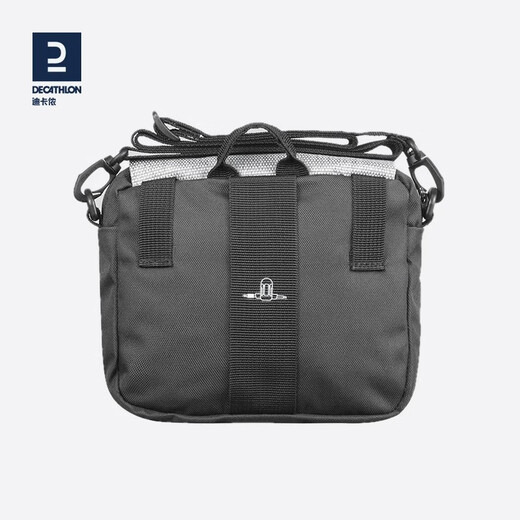 Decathlon City Light Outdoor Waist Bag Mobile Crossbody Bag Card Bag Close-fitting Light Hiking Bag Obsidian Black 16cm Height*18cm Width*4cm Thick

