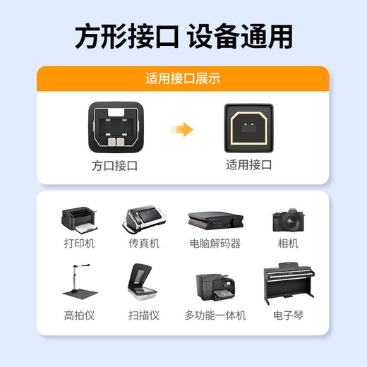 绿联高速USB打印机数据连接线 2.0方口转接线AM/BM 适用佳能爱普生惠普打印机 带信号放大器10米10374