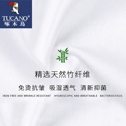 Мужская рубашка против морщин с длинными рукавами и длинными рукавами, деловая повседневная рубашка Woodpecker, профессиональная черно-белая мужская рубашка, белый плюс бархат, 2XL