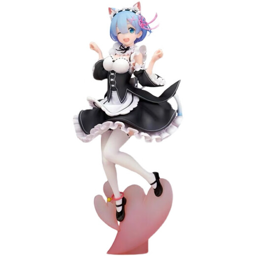 Ventilateur petit ours de zéro à une vie mondiale différente remor figure chat oreille Maid 2D Rem Ornement Modèle de dessin animé Lolita Rem