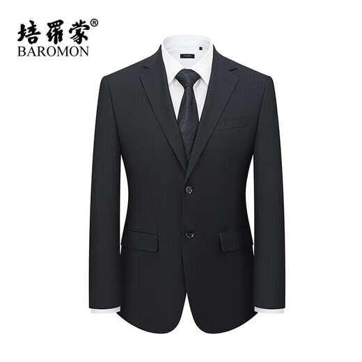 Peromon suit suit men's business suit wool business formal suit black D version 175