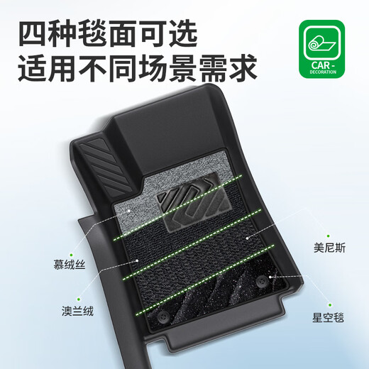 净享专用于17-23款东风标致5008脚垫tpe全包围包门槛后备箱垫汽车用品 【单层款】单层TPE包门槛脚垫 标致5008