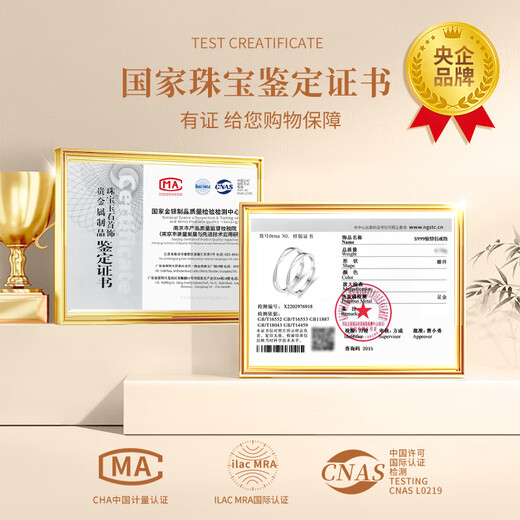 中国黄金莫比乌斯情侣戒指男女足银对戒素圈七夕情人节生日礼物送女友老婆 莫比环情侣对戒【京速达】