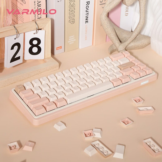Amilo (Varmilo) Mini series minilo Capacitor keyboard Gaming keyboard Office keyboard Portable keyboard Ji Qiuli 67-key dual-mode (Bluetooth + Wired) Capacitor V2 Rose Red Axle