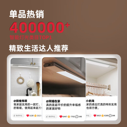 Jiguang LED smart wireless charging ultra-thin human body induction magnetic suction wardrobe entrance cabinet kitchen night light