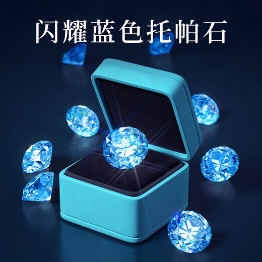 Dijing 925 Collier d'amour en argent pour le pendentif d'anniversaire des femmes pour les filles pour offrir aux copines et aux épouses de niche haut de gamme pratique [Blue Topaz] Collier de cœur éternel - DT686