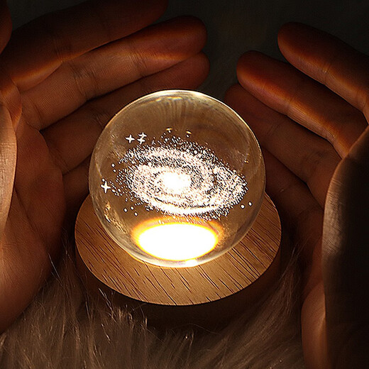 
Extreme space Night light ornaments Crystal ball planet light Birthday gift Children's bedroom atmosphere lamp desktop ornaments