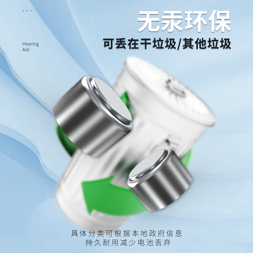 峰力（PHONAK）助听器电池a312听工场进口灰卡助听器电池a10a13a675助听器 听工场A675进口灰卡【十板60颗】