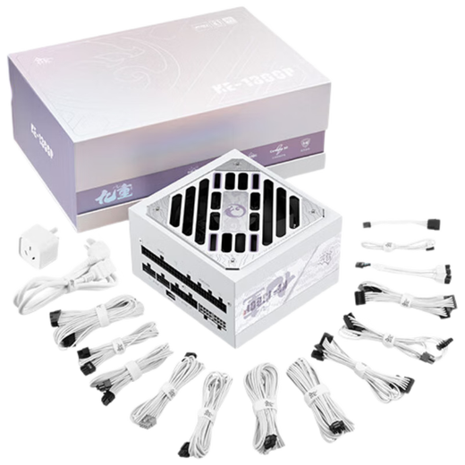 Xingu (segotep) Kunlun Jiuzong KE-1300P Platinum Digital-Netzteil (Nennleistung 1300 W/starke Überlastleistung/alle japanischen Kondensatoren/ATX3.1/unterstützt 5090-Grafikkarte)
