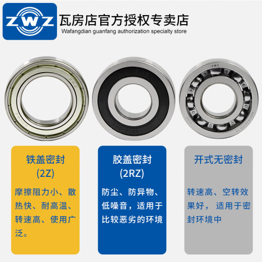 ZWZ瓦房店6208轴承C3Z2高压防爆高速电机轴承6204-2RS高精度高转速替代进口轴承 6210【50*90*20】 2RS/C3Z2胶盖密封