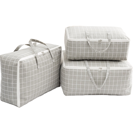 Bailu quilt storage bag for quilts, large-capacity moisture-proof artifact, clothing organization bag, household moving packing bag, clothing, extra large grid (70*50*30cm, about 105L)