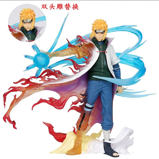 MAIER FEILE Naruto figure Uchiha Itachi Japanese game peripheral ornaments for boys' birthdays and children's Christmas gifts SY Namikaze Minato double-headed model (height about 26cm)