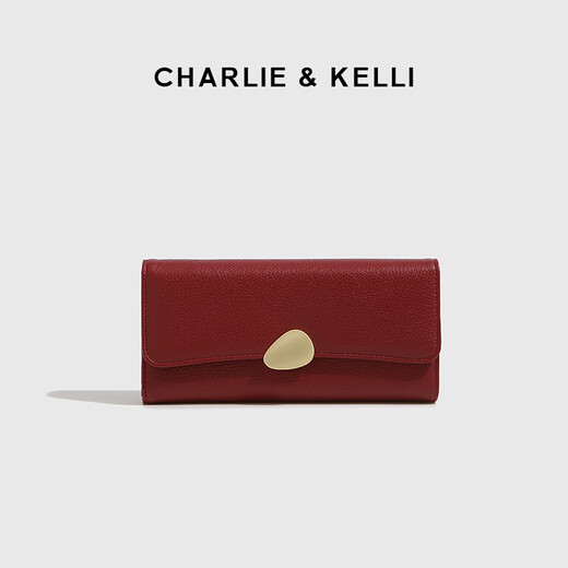 CHARLIE&KELLI CK品牌包包女包2025新款简约钱包卡包长款手拿包生日礼物送女生 黑色【京仓配送 礼盒包装】