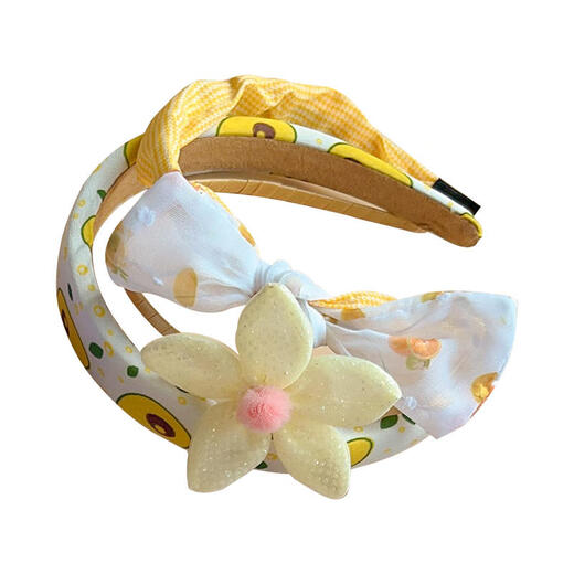 Wanbaozi Girls Cartoon Hairband Does Not Hurt Your Head Hair Bundle Korean Baby Broken Hair Headband Children's Pressed Hairpin Headwear 1# Solid Color Star Dew Three-piece Set