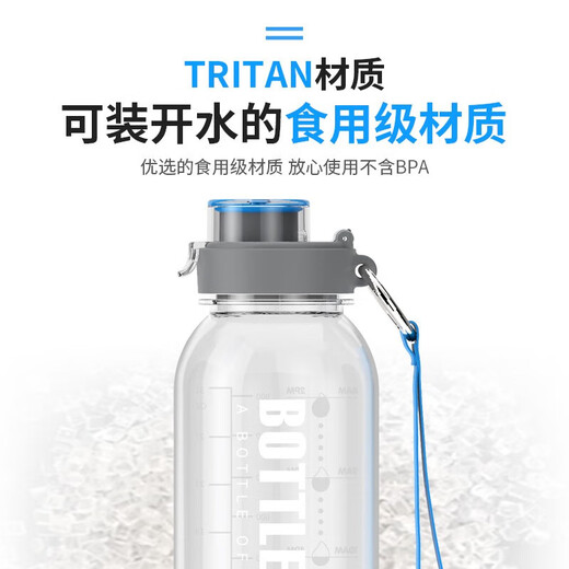 Tonnes en bouteille joyes tonnes seau sport kettle grande capacité tonnes cupules pour enfants sports fitness facile tasse tonnes tonnes bleu direct de consommation directe [matériau Triran] 1l