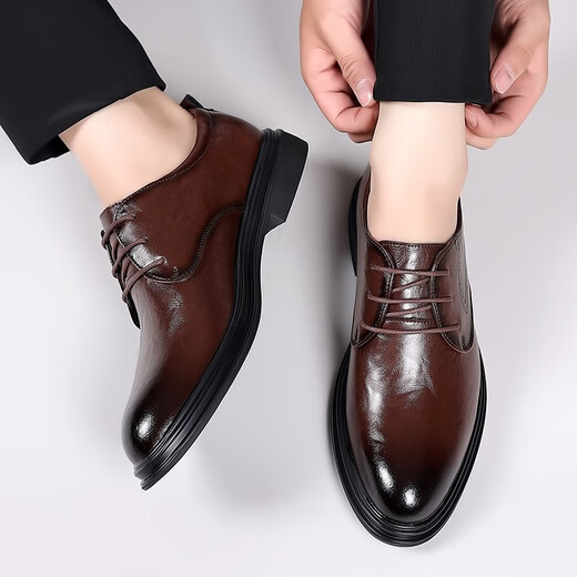 Cartelo weiche Kuhwinkel Winter Herren Lederschuhe Neue Style Pendlergeschäft formelle Schuhe Freizeitanzug Bräutigam Hochzeitsschuhe echtes Leder schwarz 42