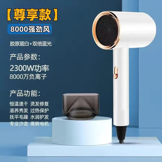 Shunrui German original quality Xiao Yang recommends 500w hair salon special negative ion hair dryer student dormitory home folding portable Blu-ray upgraded white 800w Blu-ray negative ion + air nozzle