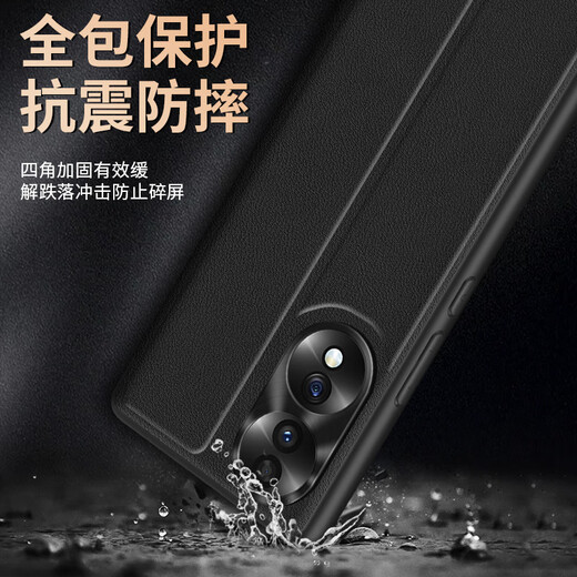 Aimison [écran tactile sensible] Xiaomi 15pro Case de téléphone mobile Xiaomi 15 Étui en cuir intelligent de type Flip Xiaomi 15ultra Case protectrice de la lentille complète Emulation en cuir en cuir Black-Smart Fenêtre [Xiaomi 15]