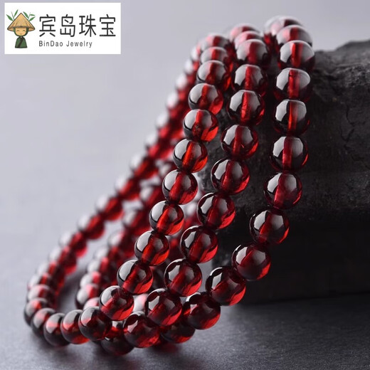 Floating Lotus Garnet Bracelet for Women Wine Red Crystal Beads Loose Beads Bead Bracelet Personalized and Versatile Beads are about 4mm 6A boutique grade