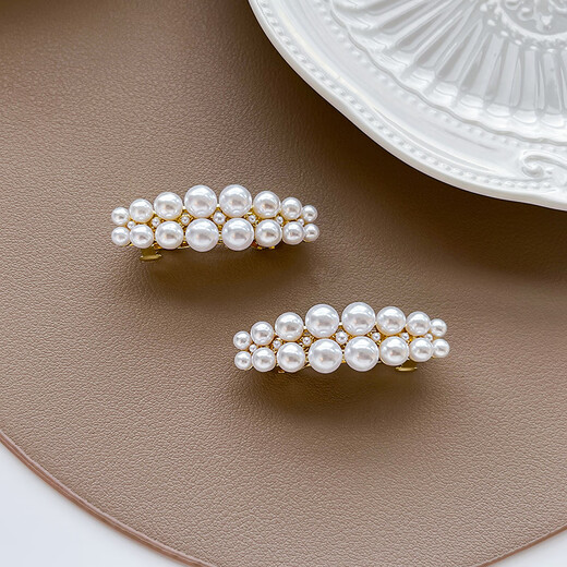 Chimera (CHIMERA) 2 pieces of noble and luxurious bangs hair clips spring clip ponytail clip half-tied one-word clip side hair accessories girl birthday gift