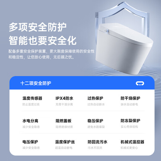 GDTOTO系列智能马桶全自动一体机紫外线杀菌即热式全自动冲洗加热烘干 ZG695手动版 除菌/零压/儿童清洗 200/250/300/350/400/450坑距