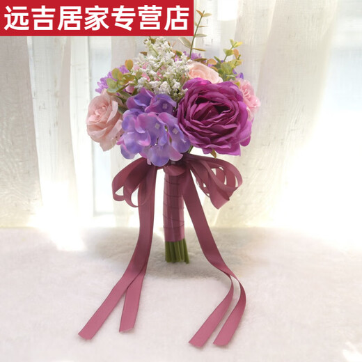 手捧花新娘结婚韩式婚礼花球婚纱照捧花假花伴娘拍照道具花束仿真 主图款