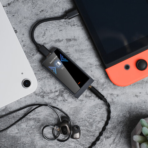 SHANLING UA6 small tail decoder amp hifi decoder audio amplifier TYPEC replaceable cable 4.4mm+3.5mm built-in 220mAh lithium battery titanium color